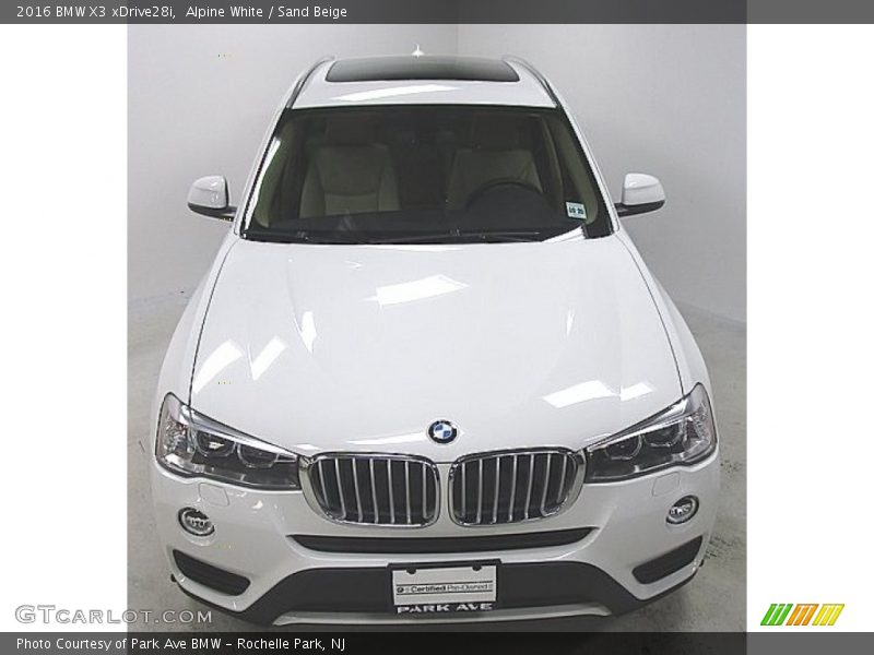 Alpine White / Sand Beige 2016 BMW X3 xDrive28i