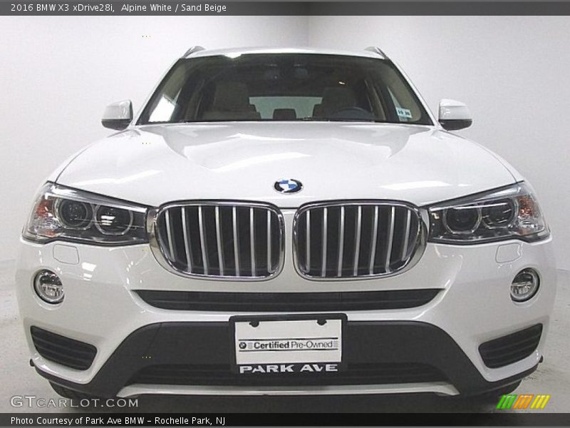 Alpine White / Sand Beige 2016 BMW X3 xDrive28i