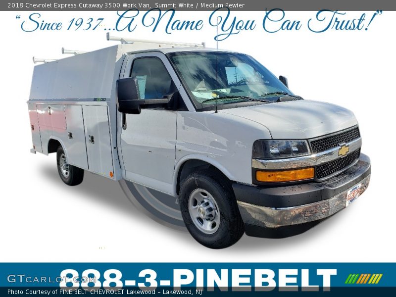 Summit White / Medium Pewter 2018 Chevrolet Express Cutaway 3500 Work Van