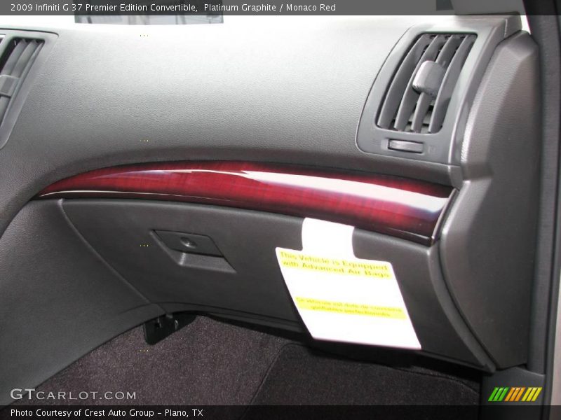 Platinum Graphite / Monaco Red 2009 Infiniti G 37 Premier Edition Convertible