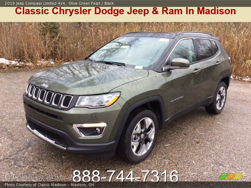 Olive Green Pearl / Black 2019 Jeep Compass Limited 4x4