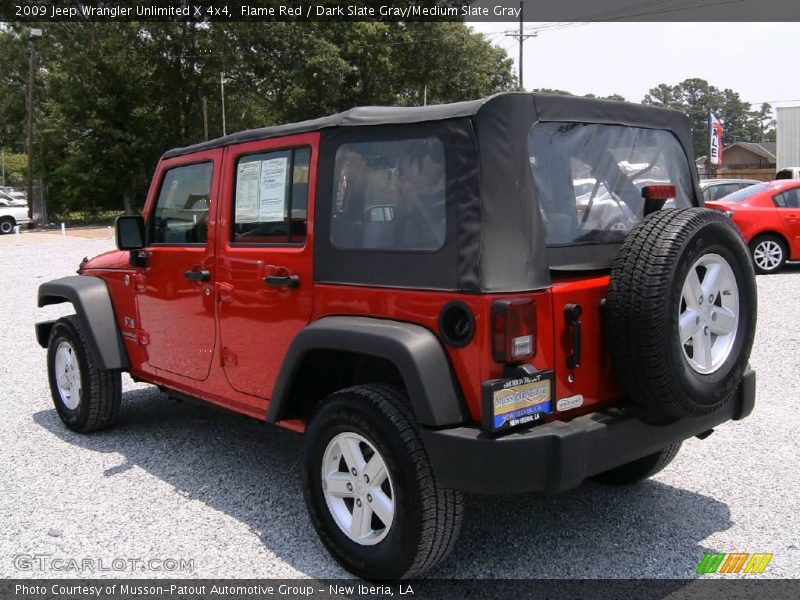Flame Red / Dark Slate Gray/Medium Slate Gray 2009 Jeep Wrangler Unlimited X 4x4