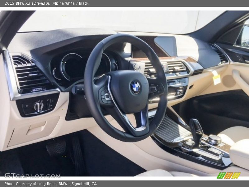 Alpine White / Black 2019 BMW X3 sDrive30i