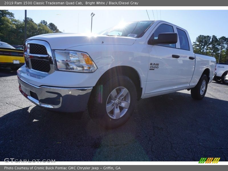 Bright White / Black/Diesel Gray 2019 Ram 1500 Classic Tradesman Quad Cab