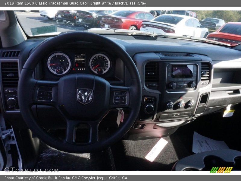 Bright White / Black/Diesel Gray 2019 Ram 1500 Classic Tradesman Quad Cab