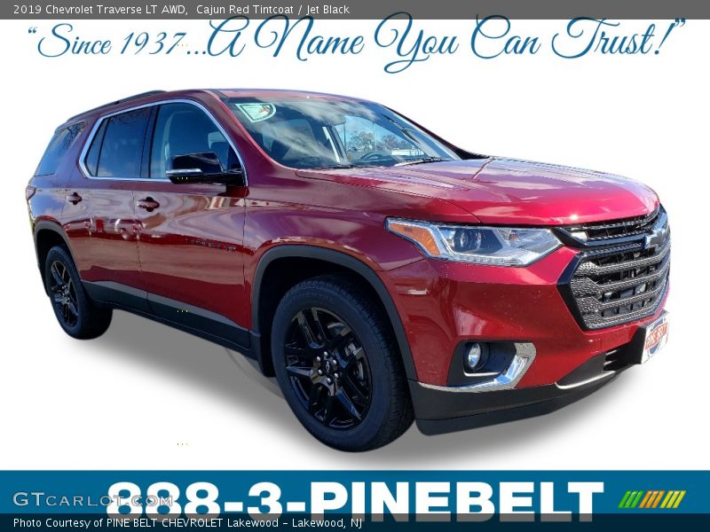 Cajun Red Tintcoat / Jet Black 2019 Chevrolet Traverse LT AWD