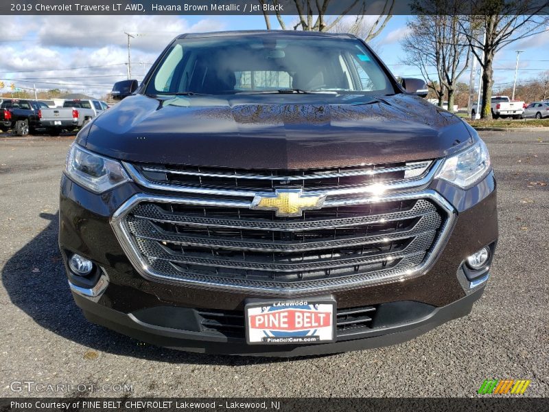 Havana Brown Metallic / Jet Black 2019 Chevrolet Traverse LT AWD