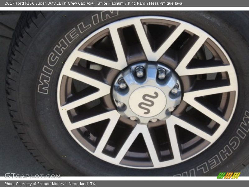 White Platinum / King Ranch Mesa Antique Java 2017 Ford F250 Super Duty Lariat Crew Cab 4x4