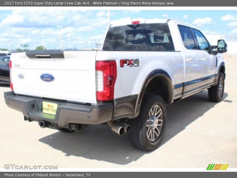 White Platinum / King Ranch Mesa Antique Java 2017 Ford F250 Super Duty Lariat Crew Cab 4x4