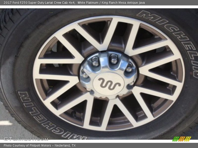 White Platinum / King Ranch Mesa Antique Java 2017 Ford F250 Super Duty Lariat Crew Cab 4x4