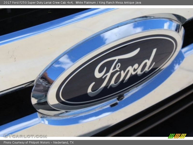 White Platinum / King Ranch Mesa Antique Java 2017 Ford F250 Super Duty Lariat Crew Cab 4x4