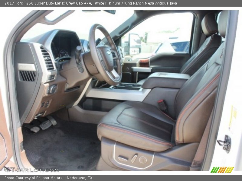 White Platinum / King Ranch Mesa Antique Java 2017 Ford F250 Super Duty Lariat Crew Cab 4x4