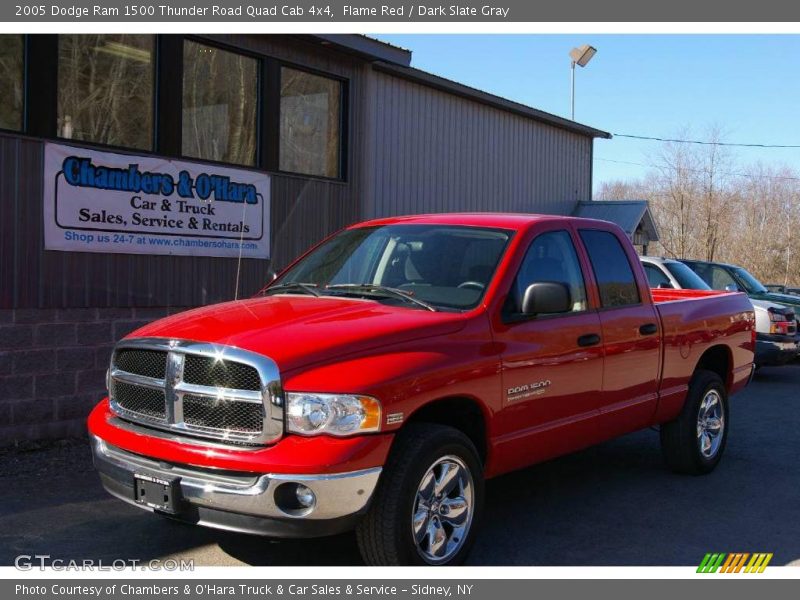 Flame Red / Dark Slate Gray 2005 Dodge Ram 1500 Thunder Road Quad Cab 4x4