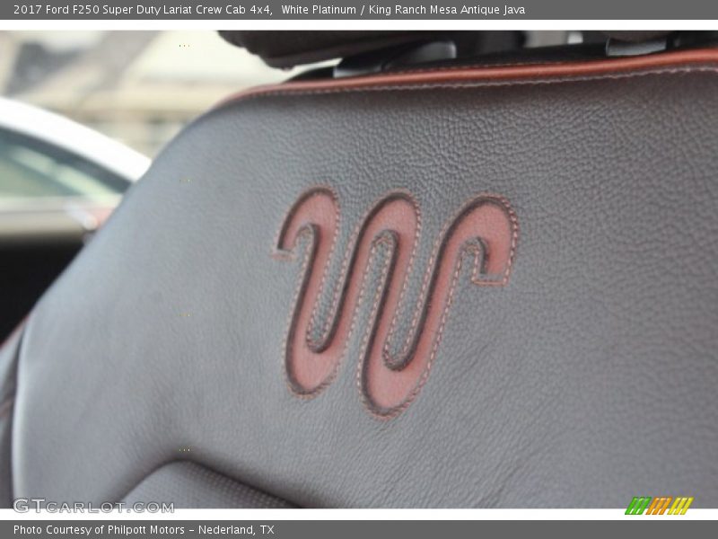 White Platinum / King Ranch Mesa Antique Java 2017 Ford F250 Super Duty Lariat Crew Cab 4x4