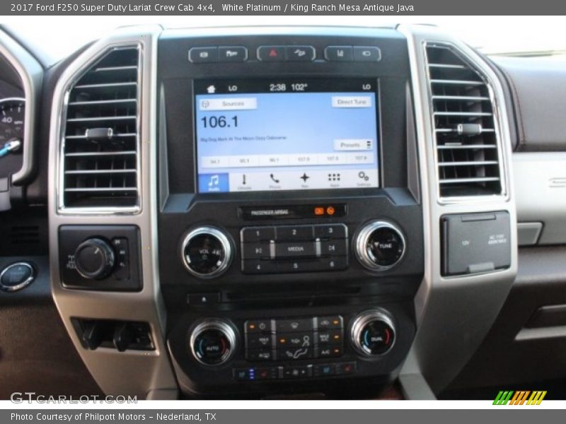 White Platinum / King Ranch Mesa Antique Java 2017 Ford F250 Super Duty Lariat Crew Cab 4x4
