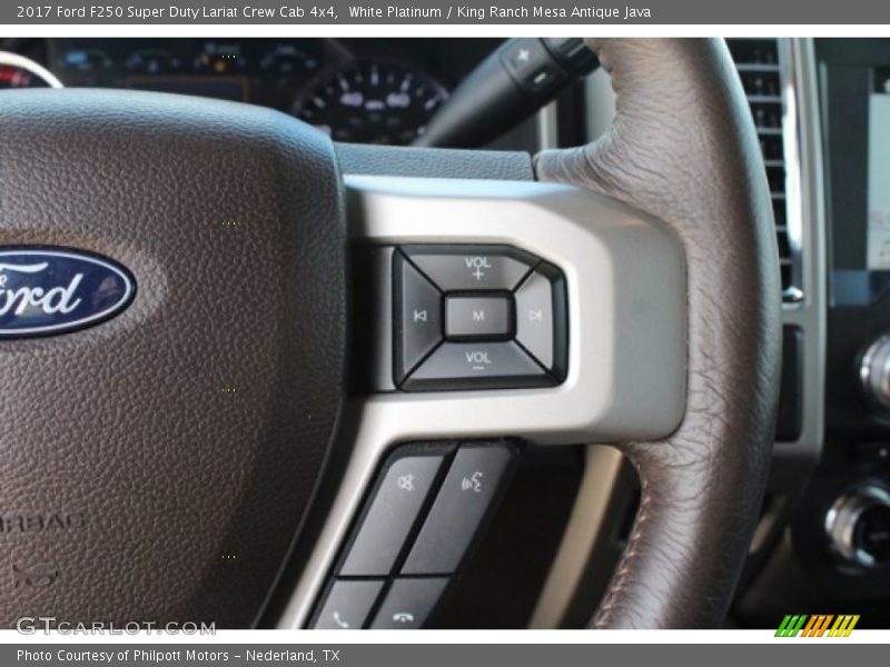 White Platinum / King Ranch Mesa Antique Java 2017 Ford F250 Super Duty Lariat Crew Cab 4x4