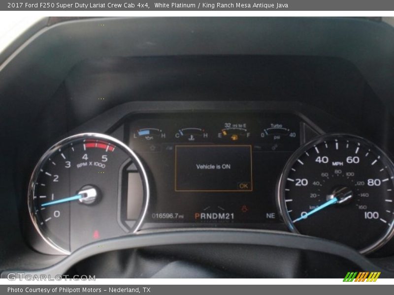 White Platinum / King Ranch Mesa Antique Java 2017 Ford F250 Super Duty Lariat Crew Cab 4x4
