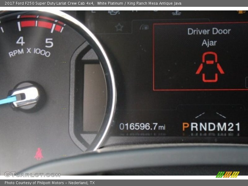 White Platinum / King Ranch Mesa Antique Java 2017 Ford F250 Super Duty Lariat Crew Cab 4x4
