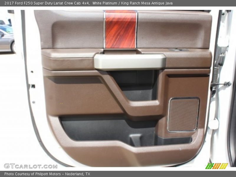 White Platinum / King Ranch Mesa Antique Java 2017 Ford F250 Super Duty Lariat Crew Cab 4x4