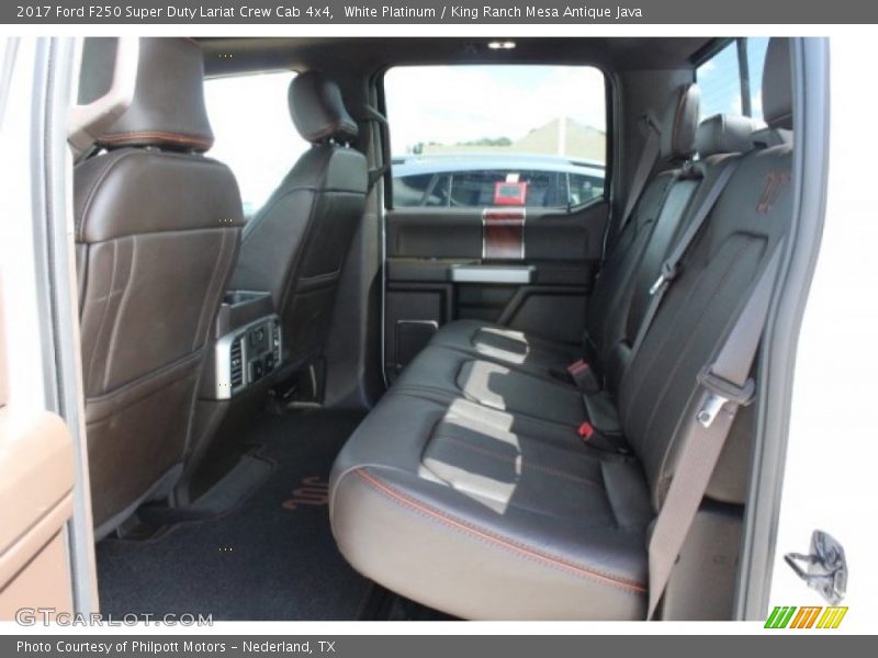 White Platinum / King Ranch Mesa Antique Java 2017 Ford F250 Super Duty Lariat Crew Cab 4x4