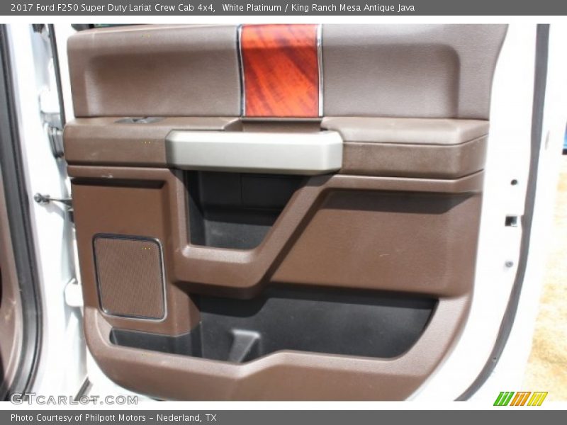 White Platinum / King Ranch Mesa Antique Java 2017 Ford F250 Super Duty Lariat Crew Cab 4x4