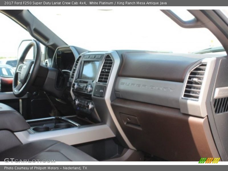 White Platinum / King Ranch Mesa Antique Java 2017 Ford F250 Super Duty Lariat Crew Cab 4x4
