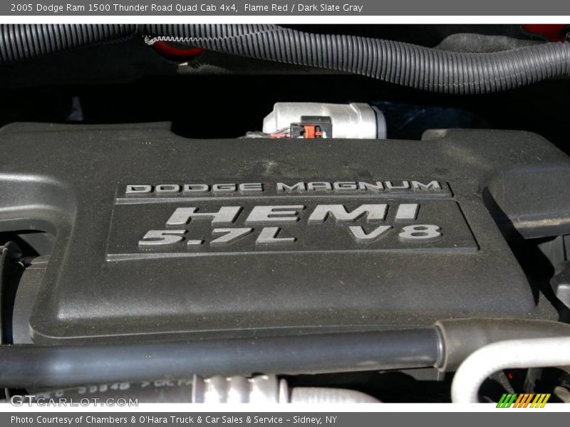 Flame Red / Dark Slate Gray 2005 Dodge Ram 1500 Thunder Road Quad Cab 4x4