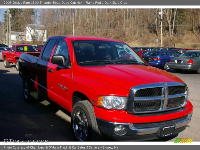 Flame Red / Dark Slate Gray 2005 Dodge Ram 1500 Thunder Road Quad Cab 4x4
