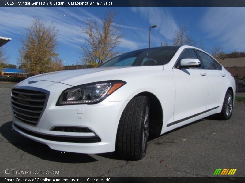Casablanca White / Beige 2015 Hyundai Genesis 3.8 Sedan
