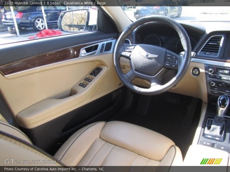 Casablanca White / Beige 2015 Hyundai Genesis 3.8 Sedan