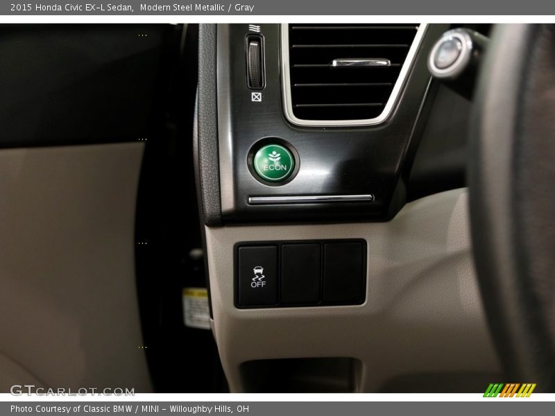 Modern Steel Metallic / Gray 2015 Honda Civic EX-L Sedan