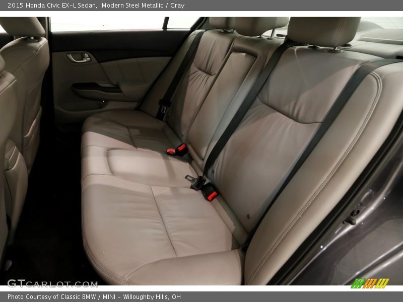 Modern Steel Metallic / Gray 2015 Honda Civic EX-L Sedan