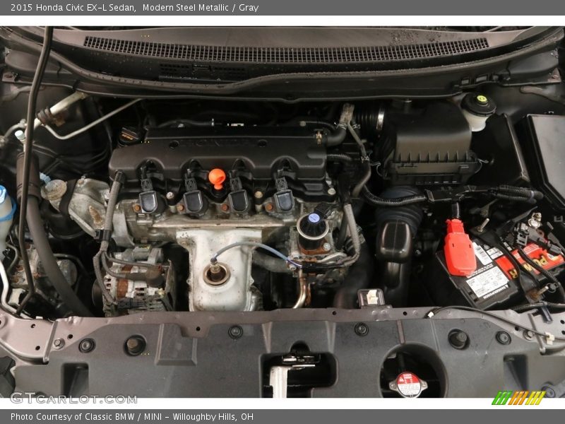 Modern Steel Metallic / Gray 2015 Honda Civic EX-L Sedan