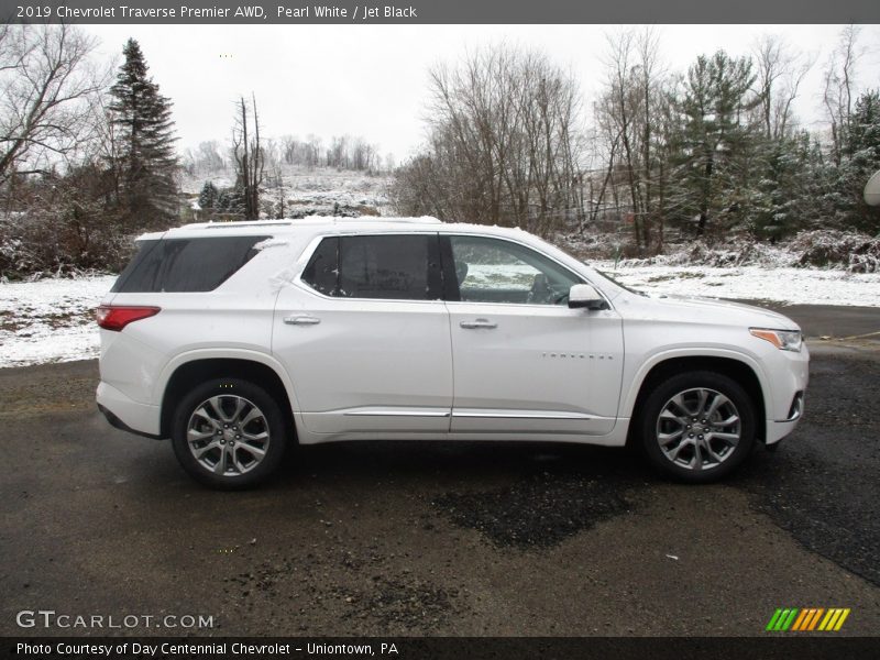 Pearl White / Jet Black 2019 Chevrolet Traverse Premier AWD