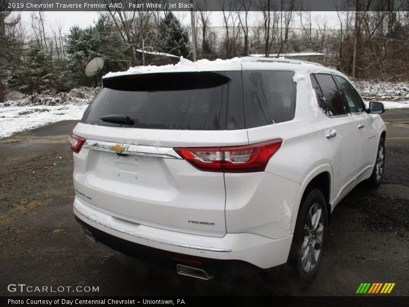 Pearl White / Jet Black 2019 Chevrolet Traverse Premier AWD
