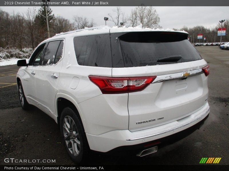 Pearl White / Jet Black 2019 Chevrolet Traverse Premier AWD