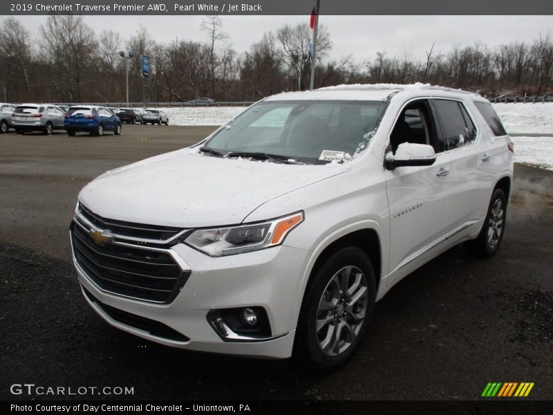 Pearl White / Jet Black 2019 Chevrolet Traverse Premier AWD