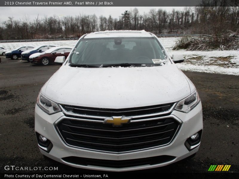 Pearl White / Jet Black 2019 Chevrolet Traverse Premier AWD