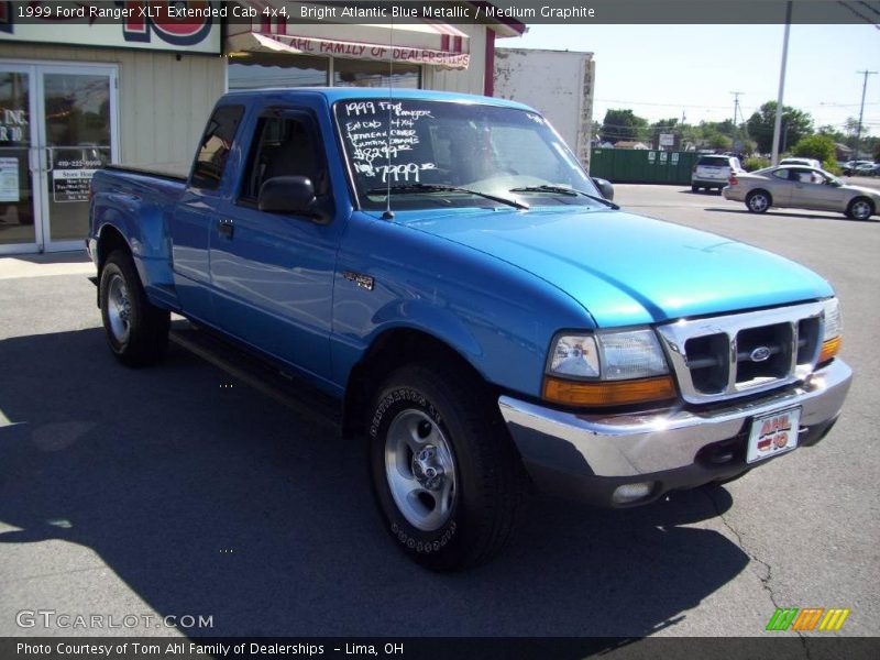 Bright Atlantic Blue Metallic / Medium Graphite 1999 Ford Ranger XLT Extended Cab 4x4