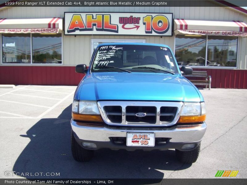 Bright Atlantic Blue Metallic / Medium Graphite 1999 Ford Ranger XLT Extended Cab 4x4
