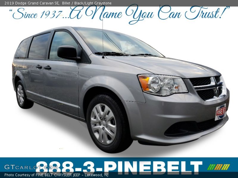 Billet / Black/Light Graystone 2019 Dodge Grand Caravan SE