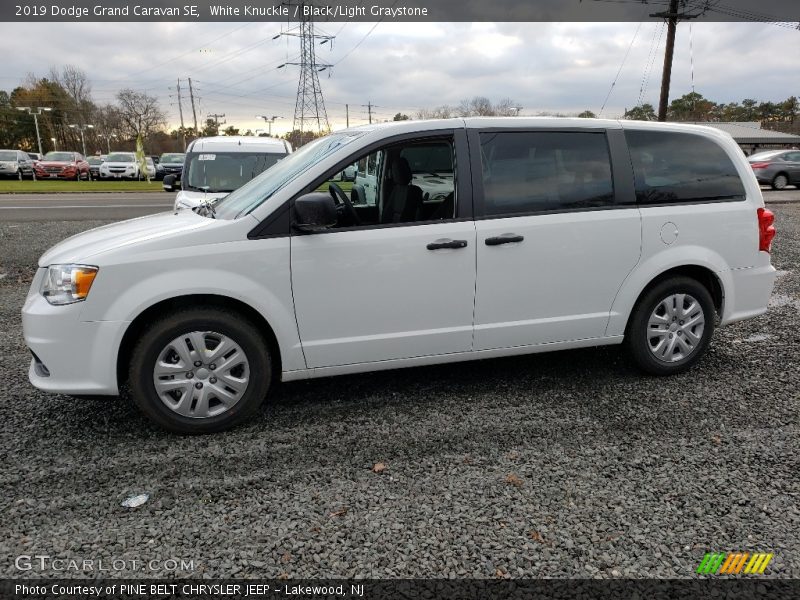 White Knuckle / Black/Light Graystone 2019 Dodge Grand Caravan SE