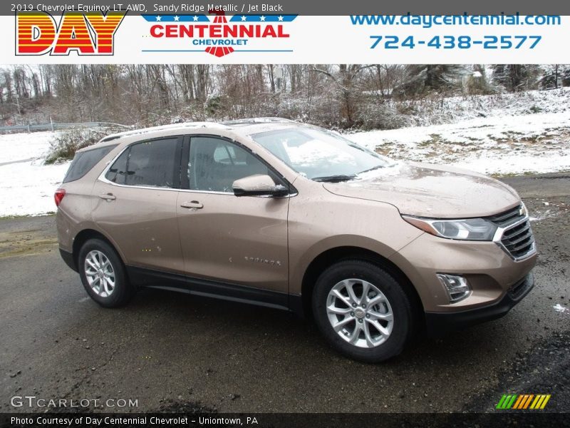 Sandy Ridge Metallic / Jet Black 2019 Chevrolet Equinox LT AWD