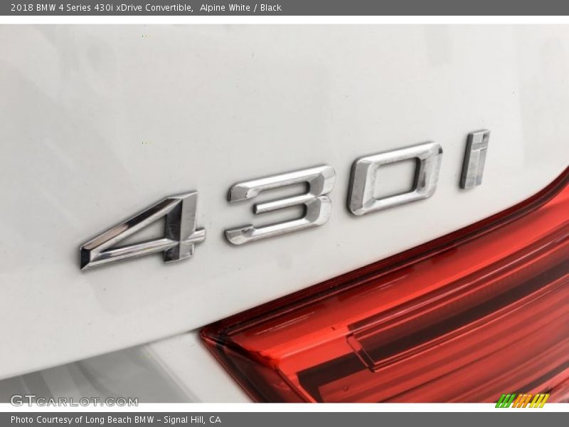 Alpine White / Black 2018 BMW 4 Series 430i xDrive Convertible