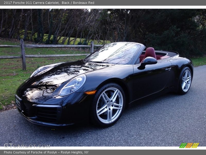 Black / Bordeaux Red 2017 Porsche 911 Carrera Cabriolet