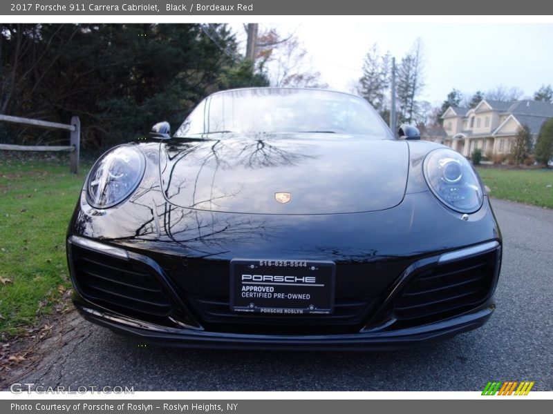 Black / Bordeaux Red 2017 Porsche 911 Carrera Cabriolet