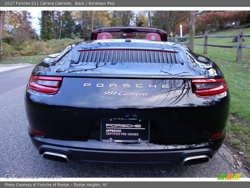 Black / Bordeaux Red 2017 Porsche 911 Carrera Cabriolet