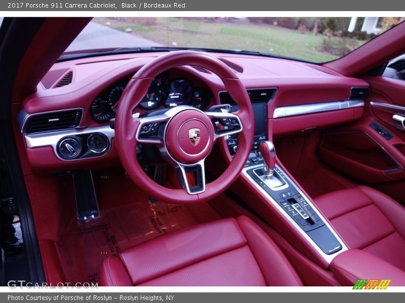 Black / Bordeaux Red 2017 Porsche 911 Carrera Cabriolet