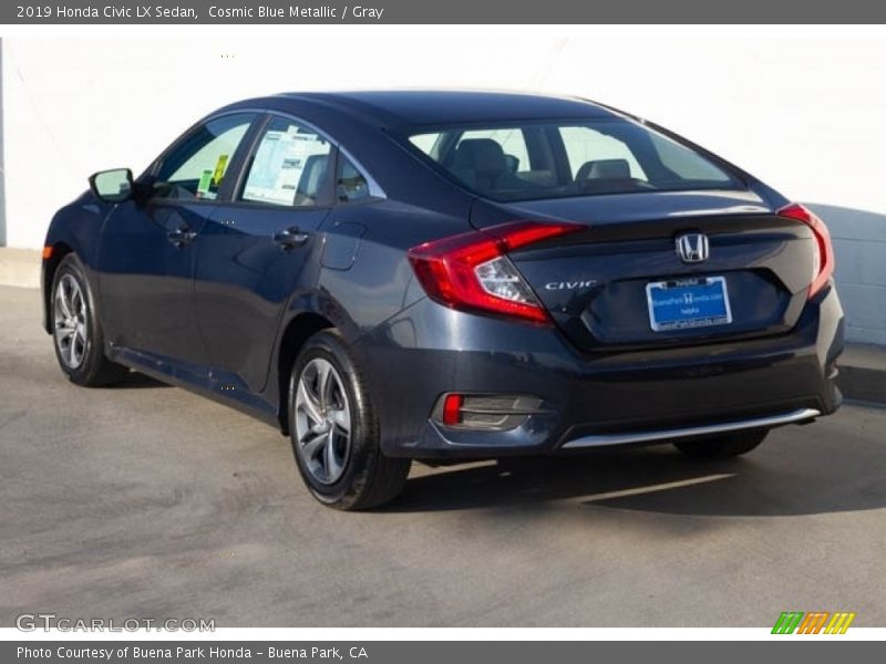 Cosmic Blue Metallic / Gray 2019 Honda Civic LX Sedan