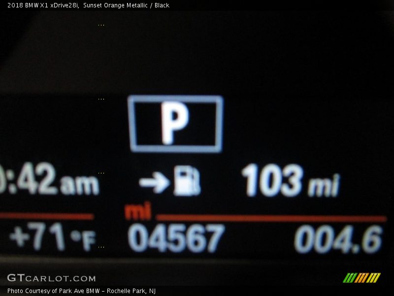 Sunset Orange Metallic / Black 2018 BMW X1 xDrive28i